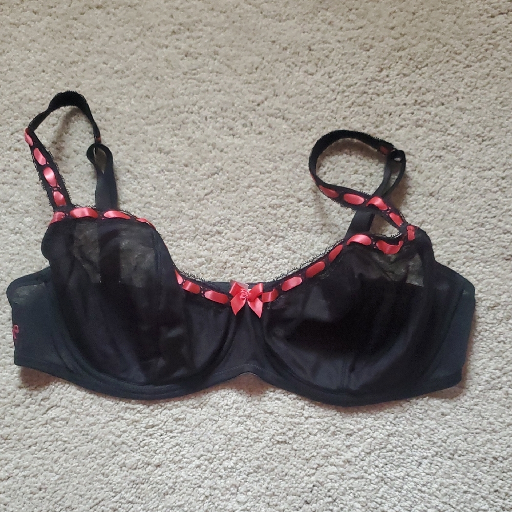 Victoria's Secret Black & Pink See Through Bra